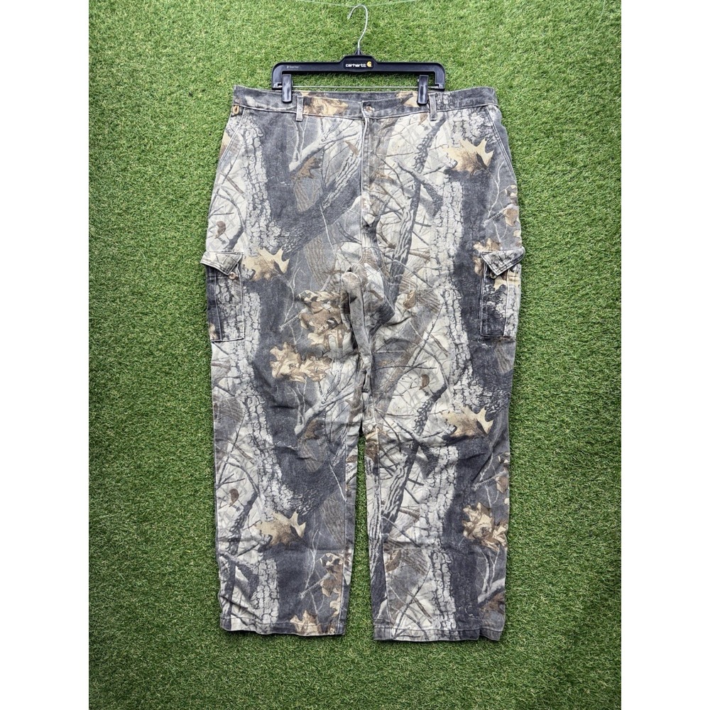 Vintage Wrangler Camo Pants Mens 44x32 Double Knee Realtree Hardwoods Y2K